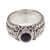 Amethyst single-stone ring, 'Swirling Serenity' - Amethyst Sterling Silver Single-Stone Ring from Indonesia (image 2d) thumbail