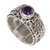 Amethyst single-stone ring, 'Swirling Serenity' - Amethyst Sterling Silver Single-Stone Ring from Indonesia (image 2g) thumbail