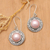 Cultured mabe pearl dangle earrings, 'Floral Orbs in Pink' - Pink Cultured Mabe Pearl Dangle Earrings from Indonesia (image 2) thumbail