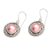 Cultured mabe pearl dangle earrings, 'Floral Orbs in Pink' - Pink Cultured Mabe Pearl Dangle Earrings from Indonesia (image 2b) thumbail