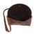 Batik leather sling bag, 'Lunglungan Lady' - Batik Floral Leather Shoulder Bag from Indonesia
