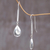 Sterling silver dangle earrings, 'Silver Tears' - Polished Sterling Silver Dangle Earrings from Indonesia (image 2b) thumbail