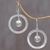 Sterling silver dangle earrings, 'Circles of Joy' - Sterling Silver Dangle Earrings from Indonesia (image 2) thumbail