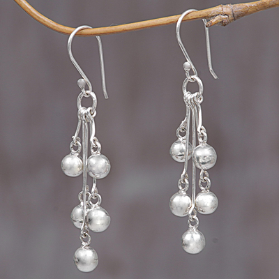 Sterling Silver Dangle Earrings from Indonesia - Silver Time | NOVICA