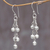 Sterling silver dangle earrings, 'Silver Time' - Sterling Silver Dangle Earrings from Indonesia (image 2b) thumbail