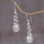 Sterling silver dangle earrings, 'Spinning Silver' - Sterling Silver Dangle Earrings from Indonesia (image 2b) thumbail