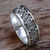 Sterling silver band ring, 'Miracle Spirals' - Sterling Silver Unisex Spiral Band Ring from Indonesia (image 2) thumbail