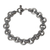 Men's sterling silver link bracelet, 'Dragon Legacy' - Men's Silver Textured Link Bracelet from Indonesia thumbail