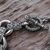 Men's sterling silver link bracelet, 'Dragon Legacy' - Men's Silver Textured Link Bracelet from Indonesia (image 2b) thumbail