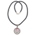 Cultured mabe pearl pendant necklace, 'Crescent Gleam in Pink' - Dyed Pink Cultured Pearl Pendant Necklace from Indonesia thumbail