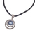 Cultured mabe pearl pendant necklace, 'Crescent Gleam in Blue' - Dyed Blue Cultured Pearl Pendant Necklace from Indonesia (image 2b) thumbail