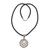 Cultured mabe pearl pendant necklace, 'Crescent Gleam in White' - Cultured Mabe Pearl and Sterling Silver Pendant Necklace thumbail