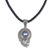 Cultured mabe pearl pendant necklace, 'Butterfly Dew in Blue' - Cultured Blue Mabe Pearl Pendant Necklace from Indonesia thumbail
