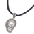 Cultured mabe pearl pendant necklace, 'Butterfly Dew in White' - Handmade Cultured Pearl Pendant Necklace with Leather Cord (image 2c) thumbail