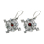 Granat-Ohrringe, 'Brennende rote Sterne', baumelnd - Ohrringe aus Sterlingsilber und Granat aus Indonesien