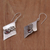 Garnet dangle earrings, 'Fern Kites' - Sterling Silver and Garnet Rhombus Dangle Earrings Indonesia (image 2c) thumbail