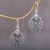 Sterling silver dangle earrings, 'Gleaming Shell' - Hand-Crafted Sterling Silver Seashell Dangle Earring (image 2) thumbail