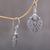 Sterling silver dangle earrings, 'Gleaming Shell' - Hand-Crafted Sterling Silver Seashell Dangle Earring (image 2b) thumbail