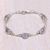 Rainbow moonstone link bracelet, 'Beautiful Feeling' - Sterling Silver Rainbow Moonstone Link Bracelet Indonesia (image 2b) thumbail