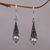 Cultured pearl dangle earrings, 'Triangular Moons' - Cultured Mabe Pearl Dangle Earrings Crafted in Bali