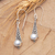 Aretes colgantes de perlas cultivadas - Aretes colgantes de perlas Mabe cultivadas hechos a mano en Bali