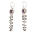 Amethyst dangle earrings, 'Dancing Curves' - Amethyst and Sterling Silver Dangle Earrings from Indonesia