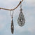 Rainbow moonstone dangle earrings, 'Mystical Portals' - Sterling Silver Rainbow Moonstone Dangle Earrings Indonesia
