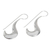 Sterling silver drop earrings, 'Liquid' - Fair Trade Artisan Crafted Modern Sterling Silver Earrings