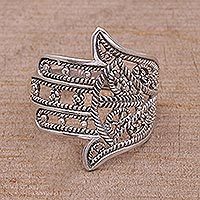 Featured review for Sterling silver band ring, Hamsa Rope