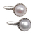Cultured pearl drop earrings, 'Lunar Bloom' - Cultured Pearl and Sterling Silver Drop Earrings from Bali (image 2e) thumbail