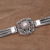 Cultured pearl pendant bracelet, 'Floral Nobility' - 925 Silver and Cultured Pearl Balinese Floral Bracelet (image 2b) thumbail