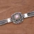 Cultured pearl pendant bracelet, 'Floral Nobility' - 925 Silver and Cultured Pearl Balinese Floral Bracelet (image 2c) thumbail