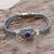Amethyst pendant bracelet, 'Faith Protector' - Sterling Silver and Amethyst Pendant Bracelet from Indonesia (image 2) thumbail