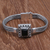 Onyx pendant bracelet, 'Beautiful Admiration' - Sterling Silver and Onyx Pendant Bracelet from Indonesia (image 2) thumbail
