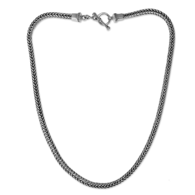 Unisex Sterling Silver Chain Necklace from Bali