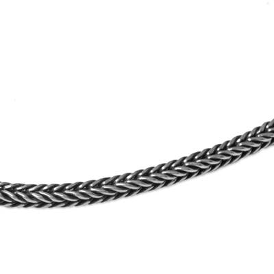 Collar de cadena de plata esterlina - Collar de cadena de plata esterlina unisex de Bali