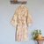 Rayon batik robe, 'Grand Floral' - Rayon Robe Olive Floral Batik Print from Indonesia (image 2) thumbail