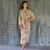 Rayon batik robe, 'Grand Floral' - Rayon Robe Olive Floral Batik Print from Indonesia (image 2b) thumbail