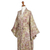 Rayon batik robe, 'Grand Floral' - Rayon Robe Olive Floral Batik Print from Indonesia (image 2f) thumbail