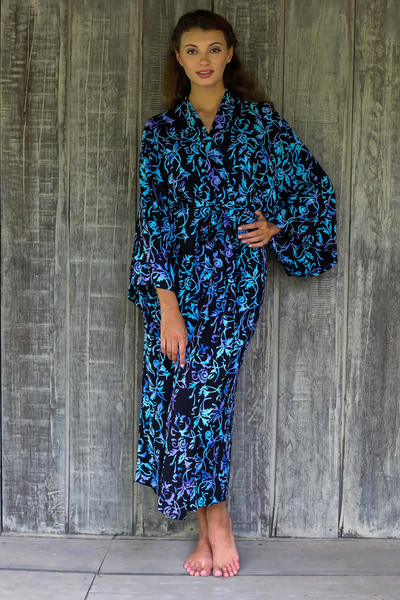Rayon batik robe, Twilight Roses
