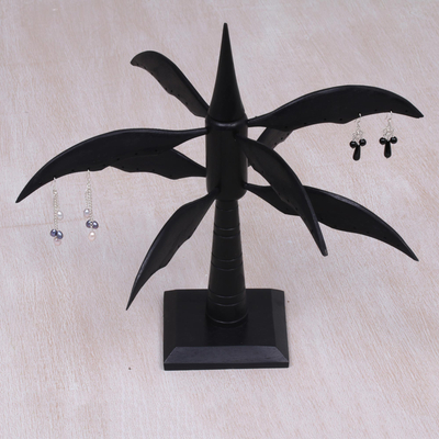 Wood jewelry display stand, Elegant Windmill in Black