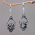 Blue topaz dangle earrings, 'Sigh' - Bali Artisan Jewelry Blue Topaz Sterling Silver Earrings (image 2) thumbail