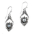 Blue topaz dangle earrings, 'Sigh' - Bali Artisan Jewelry Blue Topaz Sterling Silver Earrings thumbail
