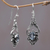 Blue topaz dangle earrings, 'Sigh' - Bali Artisan Jewelry Blue Topaz Sterling Silver Earrings (image 2b) thumbail