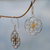 Gold accented sterling silver dangle earrings, 'Blooms of Life' - Indonesian Sterling Silver and Gold Plated Dangle Earrings (image 2b) thumbail