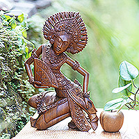 Wood statuette, 'Janger Dancer'
