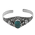 Turquoise cuff bracelet, 'Balinese Magic' - Natural Turquoise on 925 Sterling Silver Cuff Bracelet thumbail