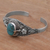 Turquoise cuff bracelet, 'Balinese Magic' - Natural Turquoise on 925 Sterling Silver Cuff Bracelet (image 2c) thumbail