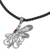 Garnet pendant necklace, 'Bali Dragonfly' - Garnet and Leather Dragonfly Pendant Necklace from Bali (image 2c) thumbail