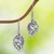 Blue topaz dangle earrings, 'Proud Swans' - Balinese Blue Topaz and Sterling Silver Swan Theme Earrings